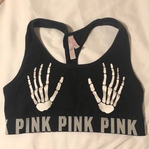 VS Pink Skeleton Sports Bra